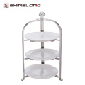 C452 Stainless Steel 3 Camadas Foldable Pastry Display